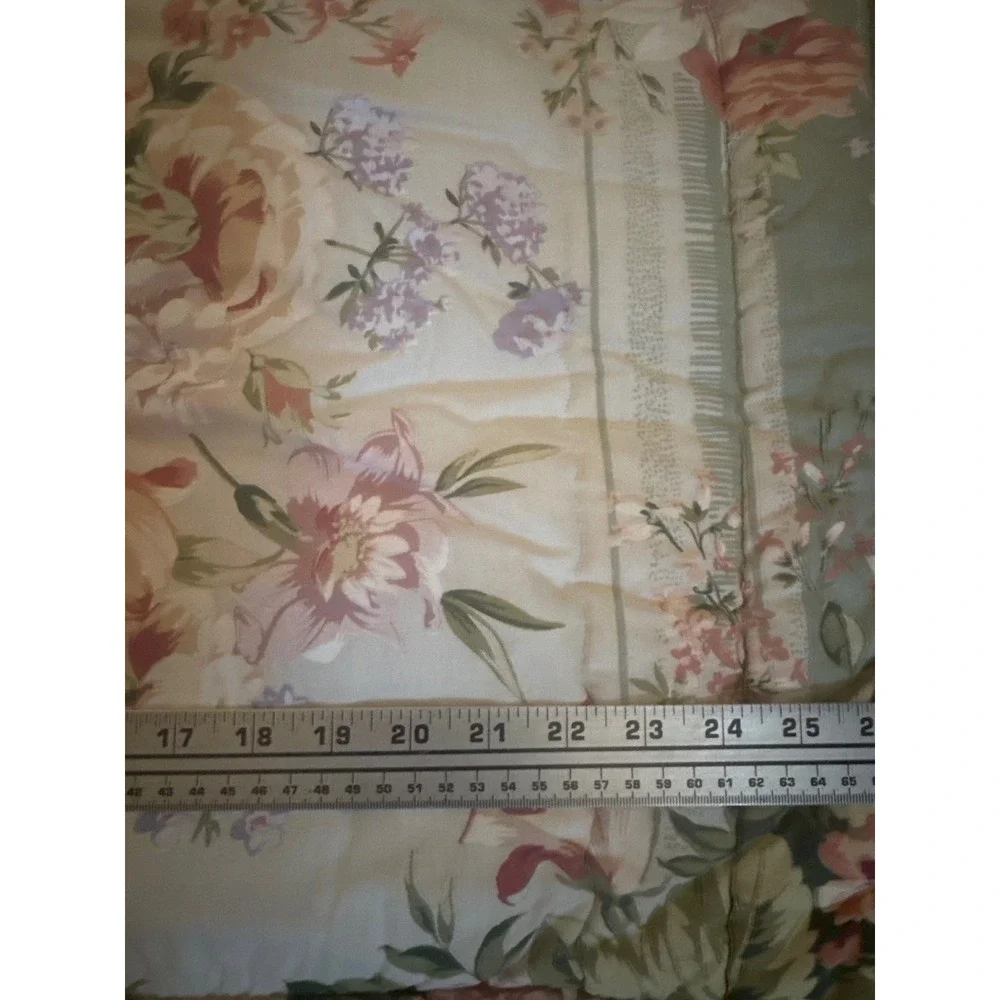 Croscill Home Fashions Floral Quilted Pillow Shams Set of 2 Sage Green Pink Rose